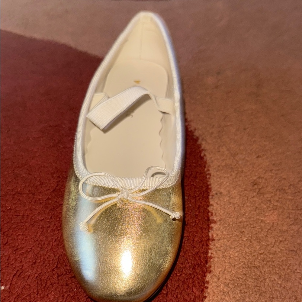 Gold Ballet Flats
